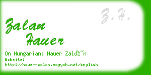 zalan hauer business card